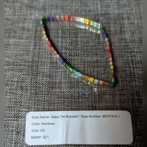 Colorful Glass Tile Bracelet